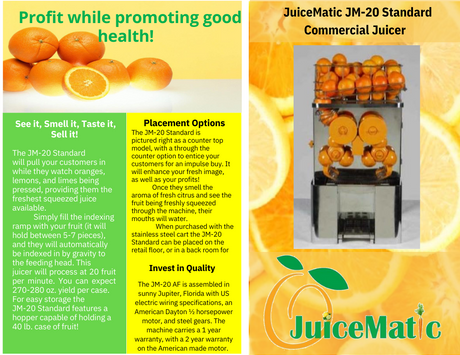 JM20 Automatic Feed Citrus Juicer (DEMO)